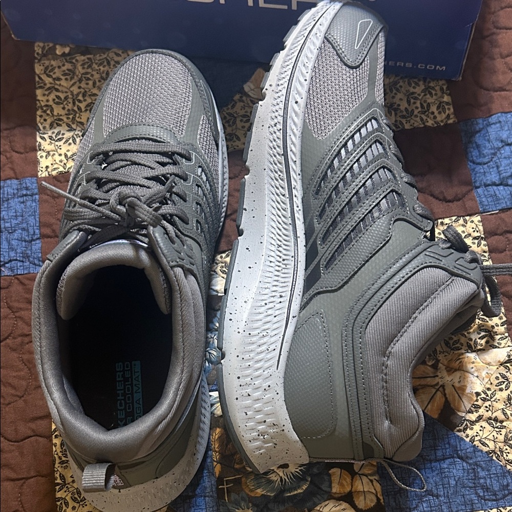 Skechers Women’s Charcoal and Light Gray Sneakers